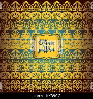 Vintage tribal seamless pattern. Ethnic boho floral elements. Stock Vector