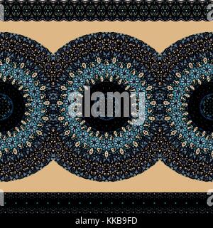 Ornate floral seamless texture, endless pattern with vintage mandala elements. Can be used for wallpaper, pattern fills, web page background, surface Stock Vector