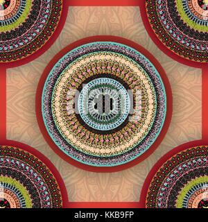 Ornate floral seamless texture, endless pattern with vintage mandala elements. Can be used for wallpaper, pattern fills, web page background, surface  Stock Vector