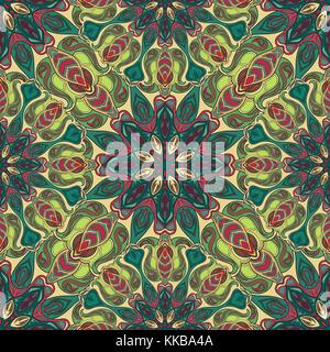Ornate floral seamless texture, endless pattern with vintage mandala elements. Can be used for wallpaper, pattern fills, web page background, surface Stock Vector