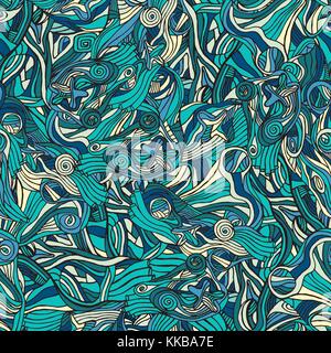 Colorful doodle abstract seamless pattern. Can be used for wallpaper, pattern fills, web page background, surface textures. Stock Vector