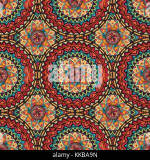 Ornate floral seamless texture, endless pattern with vintage mandala elements. Can be used for wallpaper, pattern fills, web page background, surface Stock Vector
