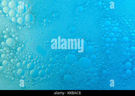Abstract foam blue background. Texture of soap water with bubbles Stock Photo