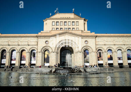 Yerevan, Armenia - October 8, 2017: The Building of the National Gallery and Museum of History of Armenia on the Republic Square in Yerevan Stock Photo