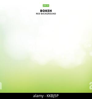 Abstract blurred soft focus bokeh of bright green color background concept, copy space, Vector illustration Stock Vector