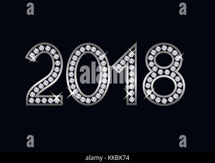 2018 Luxury numbers Stock Vector