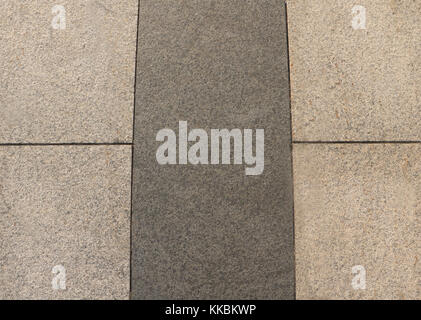 Close up of gray brick marble stones on the ground for street road. Sidewalk, driveway, pavers, pavement in vintage design flooring square pattern tex Stock Photo