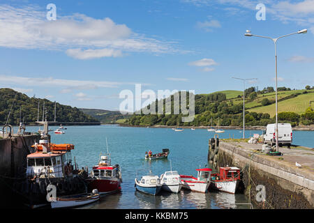 Union Hall, County Cork, Republic of Ireland. Eire.  Fishing boats at the Keelbeg pier. Stock Photo