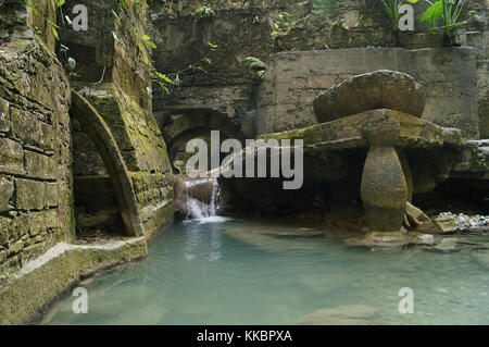 Pond and a little cascade in Xilitla México Stock Photo