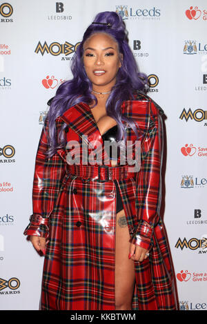 Stefflon Don attending the 22nd Mobo Awards held at Leeds First Direct Arena, Clay Pit Lane, Leeds. Picture Date: Wednesday November 29, 2017. Photo credit should read: Danny Lawson/PA Wire Stock Photo