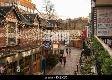 Ashton Lane in Glasgow's West End, Scotland, UK Stock Photo