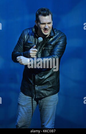 HOLLYWOOD FL - JANUARY 30: Australian comedian, actor and writer, Jim Jefferies performs at Hard Rock Live held at the Seminole Hard Rock Hotel & Casino on January 30, 2016 in Hollywood, Florida   People:  Jim Jefferies Stock Photo