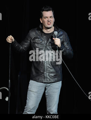 HOLLYWOOD FL - JANUARY 30: Australian comedian, actor and writer, Jim Jefferies performs at Hard Rock Live held at the Seminole Hard Rock Hotel & Casino on January 30, 2016 in Hollywood, Florida   People:  Jim Jefferies Stock Photo