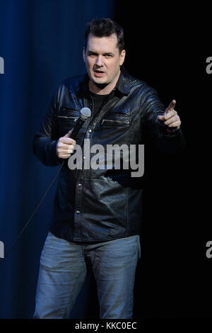 HOLLYWOOD FL - JANUARY 30: Australian comedian, actor and writer, Jim Jefferies performs at Hard Rock Live held at the Seminole Hard Rock Hotel & Casino on January 30, 2016 in Hollywood, Florida   People:  Jim Jefferies Stock Photo