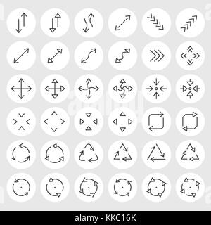 Line icons vector set Stock Vector