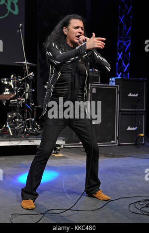 MIAMI, FL - FEBRUARY 20: Oni Logan of Lynch Mob performs during the Monsters Of Rock pre cruise concert at The Magic City Casino on February 20, 2016 in Miami, Florida.   People:  Oni Logan Stock Photo