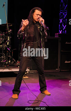 MIAMI, FL - FEBRUARY 20: Oni Logan of Lynch Mob performs during the Monsters Of Rock pre cruise concert at The Magic City Casino on February 20, 2016 in Miami, Florida.   People:  Oni Logan Stock Photo