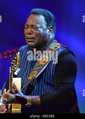 Jazz legend George Benson performs at Jazz A Juan festival on July 6 ...