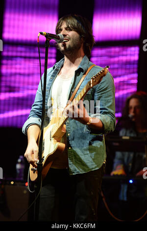 FORT LAUDERDALE, FL - OCTOBER 18:  Robert Schwartzman of Rooney performs at The Culture Room on October 18, 2016 in Fort Lauderdale, Florida..  People:  Robert Schwartzman Stock Photo