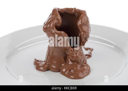 melting bunny chocolate Stock Photo