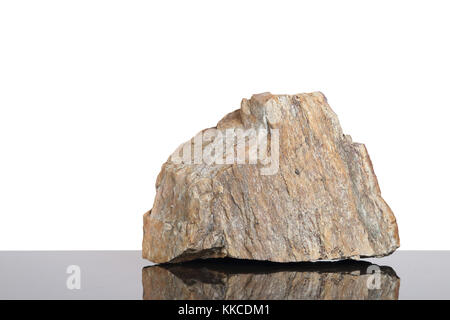 Big stone on black granit Stock Photo