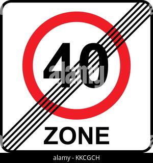 Speed limit sign 40 km h icon vector illustration 30718009 Vector