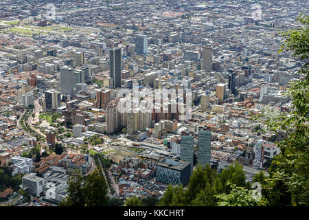 City view from Monserrate hill in Bogota Stock Photo