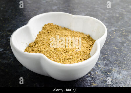 Ground Garam Masala in a White Bowl Stock Photo