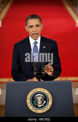 President Barack Obama address the American Medical Association during ...