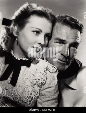 Randolph Scott-Anne Jeffreys in Return of the Bad Men Stock Photo