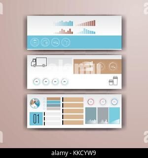 Corporate infographic template with color elements. Vector company business style for brandbook, report and guideline. Stock Vector