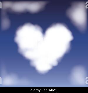 heart on cloud stars scene video game vector illustration Stock Vector ...