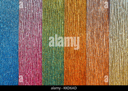 close up of color corrugated paper background Stock Photo
