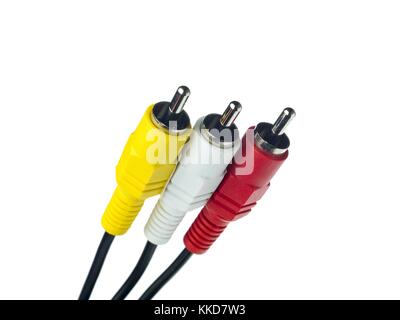 three jack plugs Stock Photo
