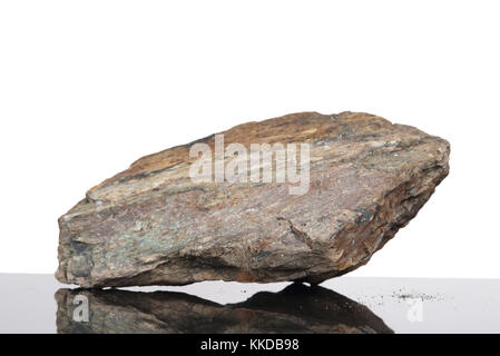 Big stone on black granit Stock Photo