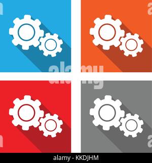 settings - flat style icon for web and mobile applications - vector Stock Vector
