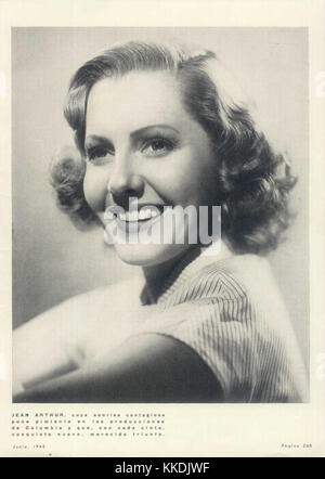 Jean Arthur Argentinean Magazine AD corp Stock Photo - Alamy
