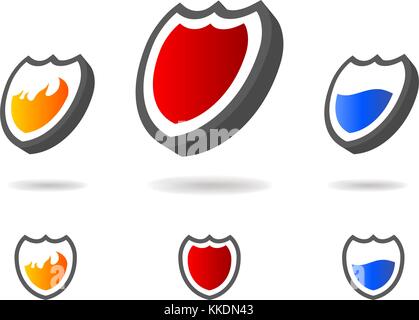 Set of symbol and shapes. Trendy icons and logotypes. Business signs symbols, labels, badges, frames and borders Stock Vector
