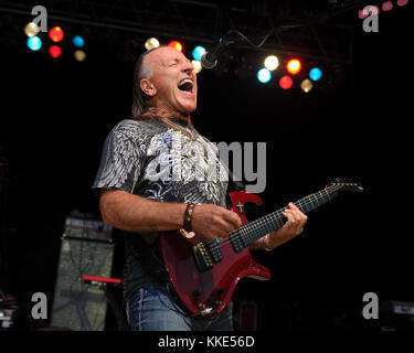 POMPANO BEACH, FL - OCTOBER 08: Mark Farner performs at The Pompano Beach Amphitheater on October 8, 2015 in Pompano Beach Florida   People:  Mark Farner Stock Photo