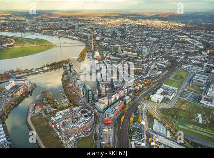 Trivago headquarters under construction, construction site Trivago, SOP Architects, Float star architect Renzo Piano, Uniper wood road, Medienhafen, D Stock Photo