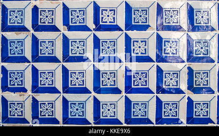 Portuguese wall tiles background Stock Photo