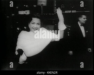 Anne Baxter at the New York premiere of The Ten Commandments Stock Photo