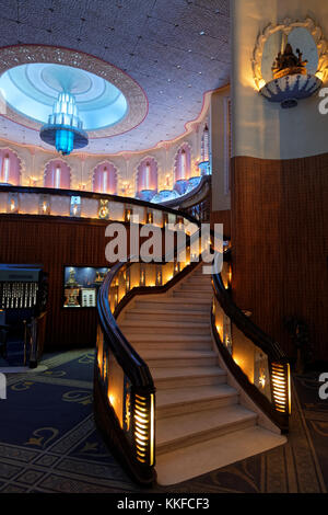 JAIPUR, INDIA, October 27, 2017 : Raj Mandir Cinema is a famous movie theatre in Jaipur. The meringue-shaped auditorium opened in 1976, and over the y Stock Photo