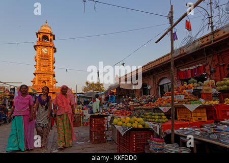 JODHPUR, INDIA, October 31, 2017 : Market of Jodhpur. Jodhpur is a popular tourist destination, featuring many palaces, forts and temples, set in the  Stock Photo