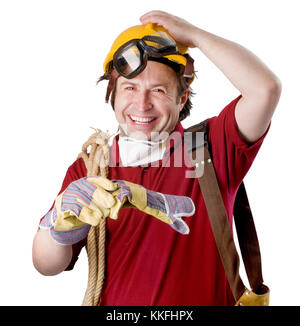Portrait of a young construction worker Stock Photo - Alamy