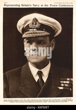 1919 New Illustrated Admiral Rosslyn Wemyss Stock Photo