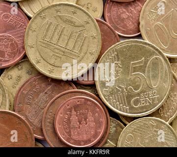 Euro coins cents