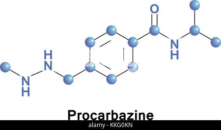 Procarbazine chemotherapy medication  Stock Vector