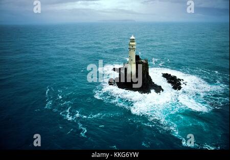 The Fastnet Rock Light Lighthouse off the Atlantic coast of County Cork, south west Ireland Stock Photo