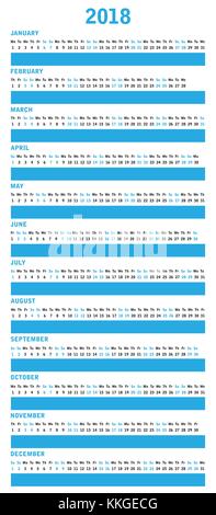special calendar design - 2018 Stock Vector